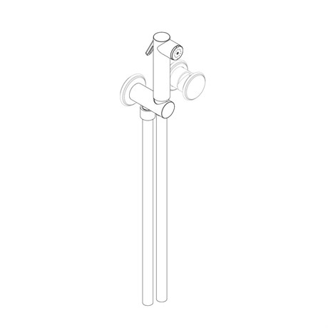 RU221CXX AQUAelite Instile внешняя часть гигиенического душа со смесителем, 1/2" - фото 37516