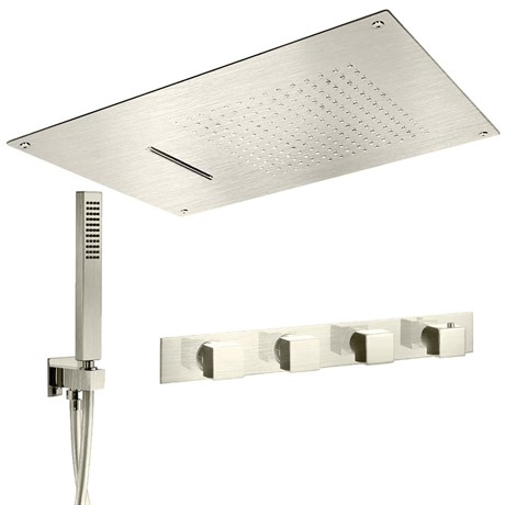 IF036_XX AQUAelite Термостатический смеситель для душа, верхний душ с 2-мя режимами и душевой гарнитур SF022A + AC042X00Q + RU003B + RU003X00Q + SD016A - фото 37693