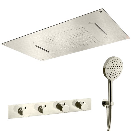 IF073_XX AQUAelite Встроенный термостатический смеситель для ванны и душа + душевой гарнитур + верхний душ SF018A + AC040X00Q + RU004A + RU004X00Q + SD015A - фото 37697