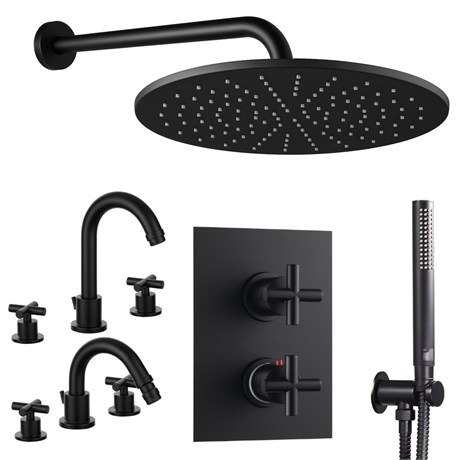 IF186_38 Palazzani Встроенный смеситель для душа + душевой гарнитур + верхний душ + смеситель для раковины + смеситель для биде 62325338 + 62403038 + 62250238 + 99277310 + 9926A7 + 9926V2 + 9910N3 - фото 38484