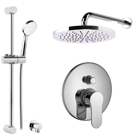 IF009_10 Palazzani Встроенный смеситель для ванны и душа + душевой гарнитур + верхний душ 91102710 + 99272710 + 99268610 + 9926V210 + 9920A710G + 99101110 - фото 38770