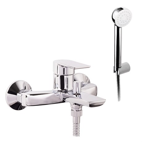 68101010 Palazzani QI настенный смеситель для ванны и душа с гарнитуром 68101010 - фото 39673