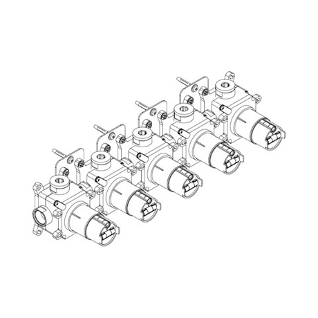 RU155X00Q AQUAelite встроенная часть для 5 кнопок включения/выключения воды Push Me RU155X00Q - фото 40147
