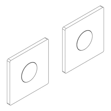 RU152BXX AQUAelite внешняя часть двух встроенных кнопок включения/выключения воды Push Me RU152BXX - фото 40221