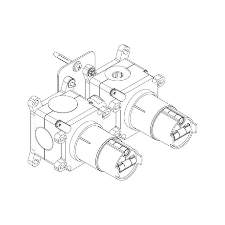 RU161X00Q AquaElite Push Me встроенная часть запорного вентиля и ручного душа RU161X00Q - фото 40226