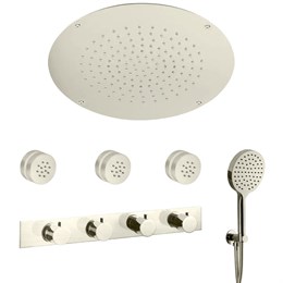 IF151_XX AQUAelite Встроенный термостатический смеситель для ванны и душа + душевой гарнитур + верхний душ + боковые форсунки