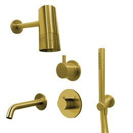 IF181_XX AQUAelite Встроенный термостатический смеситель + переключатель + душевой гарнитур + верхний душ + излив RU733E + RU733X00Q + RU730E + RU730X00Q + SF143A + SD026A + AC060A