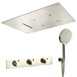 IF028_01Q AQUAelite Встроенный термостатический смеситель для душа + душевой гарнитур + верхний душ