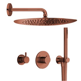 IF124_XXQ AQUAelite Встроенный термостатический смеситель для душа + встроенный дивертор + душевой гарнитур + верхний душ + кронштейн для верхнего душа RU730E + RU732E + SD026A + SF093A + BD014A