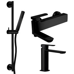 IF189_XX Palazzani Mis Настенный смеситель для ванны и душа+смеситель для раковины+душевой гарнитур 561154 + 563084 + 991106 + 992086 + 991006