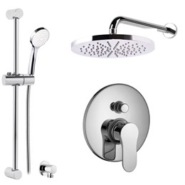 IF009_10 Palazzani Встроенный смеситель для ванны и душа + душевой гарнитур + верхний душ 91102710 + 99272710 + 99268610 + 9926V210 + 9920A710G + 99101110