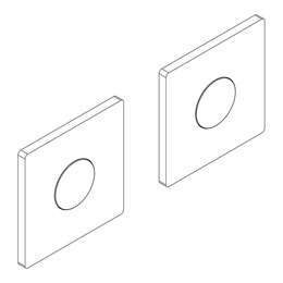 RU152BXX AQUAelite внешняя часть двух встроенных кнопок включения/выключения воды Push Me RU152BXX