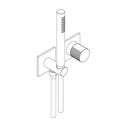 RU161BXX AQUAelite Push Me внешняя часть ручного душа с запорным вентилем, 3/4" RU161BXX