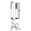 IF032 Palazzani Встроенный термостатический смеситель для душа + душевой гарнитур + верхний душ - фото 16397