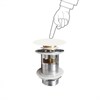 PCCNEW Althea донный клапан Click-Clack с керамической крышкой для раковин с переливом - фото 22691