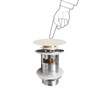 PCCNEW Althea донный клапан Click-Clack с керамической крышкой для раковин с переливом - фото 22692