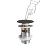 PCCNEW Althea донный клапан Click-Clack с керамической крышкой для раковин с переливом - фото 22694