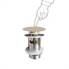 PCCNEW Althea донный клапан Click-Clack с керамической крышкой для раковин с переливом - фото 22695
