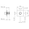 IF081 Palazzani Встроенный термостатический смеситель для душа + переключатель + душевой гарнитур + верхний душ - фото 24311