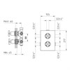 622604XX Palazzani Formula Multi внешняя часть термостатического смесителя для душа на 1-3 потребителя, 1/2”-3/4” - фото 27262