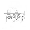 IF117 AQUAelite Встроенный термостатический смеситель для душа  + душевой гарнитур + верхний душ + каскадный излив - фото 28104