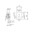 IF133_38 Palazzani Встроенный смеситель для душа + душевой гарнитур + верхний душ - фото 30655