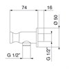 IF133_38 Palazzani Встроенный смеситель для душа + душевой гарнитур + верхний душ - фото 30665