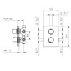 IF122_XX Palazzani Встроенный термостатический смеситель для душа + душевой гарнитур + верхний душ 412606 + 99277310 + 995826 + 9926A9 + 9910U5 - фото 38238