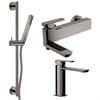 IF189_XX Palazzani Mis Настенный смеситель для ванны и душа+смеситель для раковины+душевой гарнитур 561154 + 563084 + 991106 + 992086 + 991006 - фото 38685