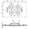 KT073X00Q AquaElite монтажный комплект для верхнего душа потолочного крепления с 4-мя режимами, сенсорной панелью управления и ручным душем, 850x540 мм KT073X00Q - фото 40074