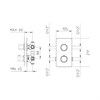 922605XX Palazzani MIS внешняя часть термостатического смесителя для душа на 1-3 потребителя, 1/2”-3/4” 922605XX - фото 40886