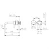 IF079_XX Palazzani MIDI Врезной смеситель для ванны и душа + встроенный смеситель для раковины 121089 + 123195 + 99572099 - фото 43413