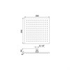 9958D1XX Palazzani верхний душ 250x250 мм 9958D1XX - фото 44097
