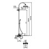 521181XX Palazzani Adams настенная душевая система со смесителем для ванны, 200 мм, 1/2" - фото 5198